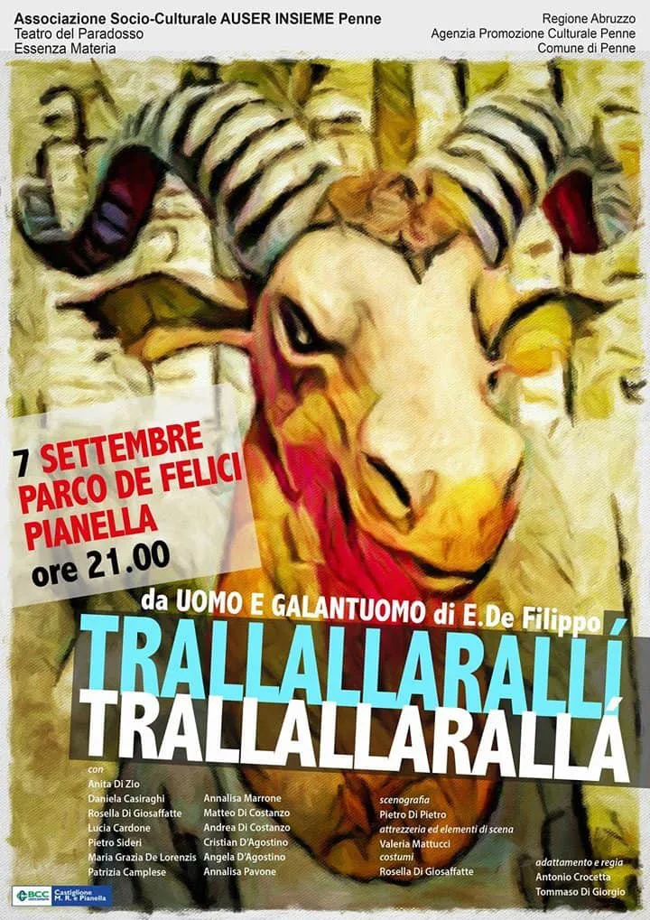 7 settembre 2017 Parco De Felici Pianella ore 21.00