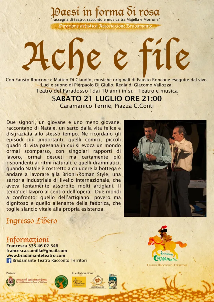 Ache e file 21 luglio a Caramanico: acheefile