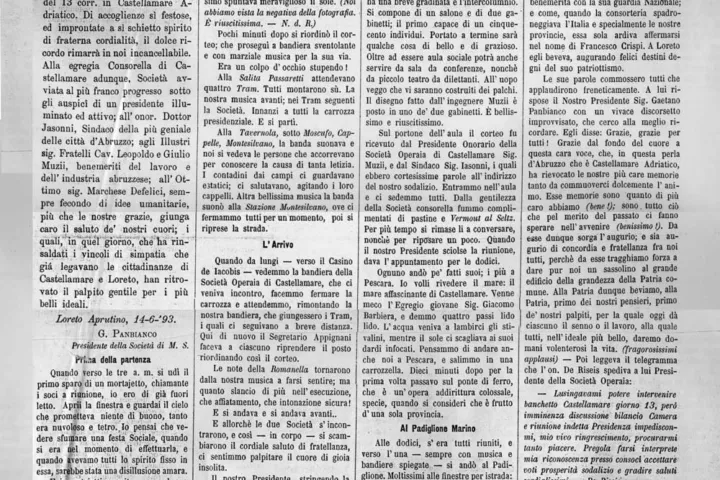 Articolo de L’Aurora, 1893: aurora castellamare (1 di 2)