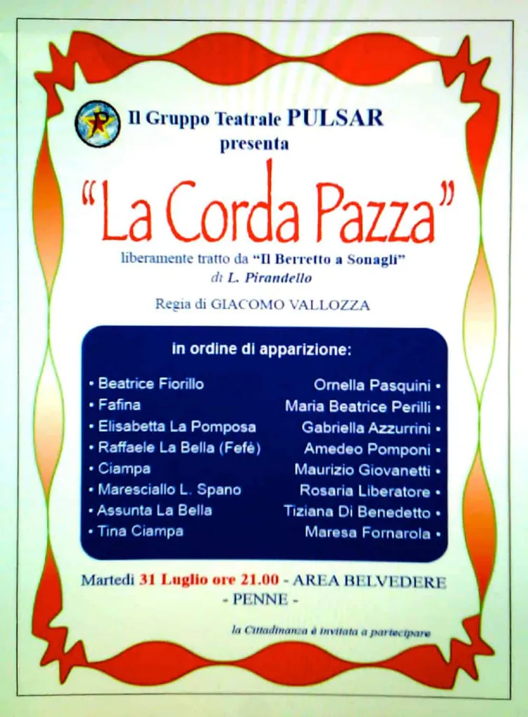 31 Luglio "La corda pazza" a Penne