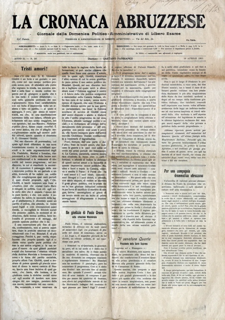 Cronaca Abruzzese, copertina
