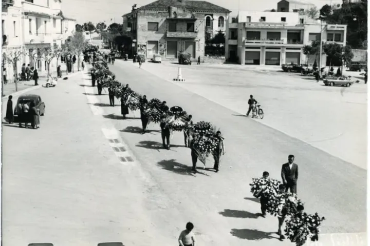 funerale Giacomo Acerbo, P.zza Garibaldi gennaio 1969