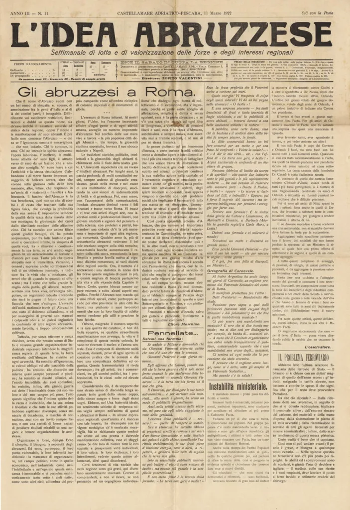 L’Idea Abruzzese, copertina