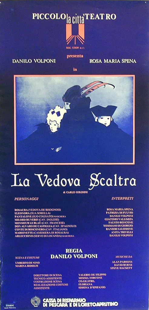 Locandina dello spettacolo La vedova scaltra