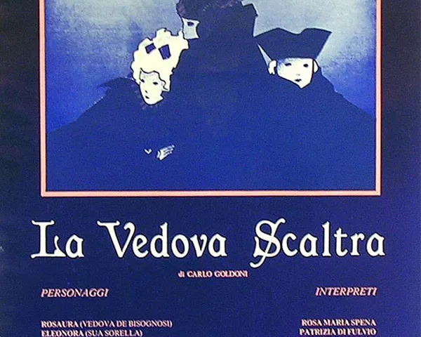 Locandina dello spettacolo La vedova scaltra