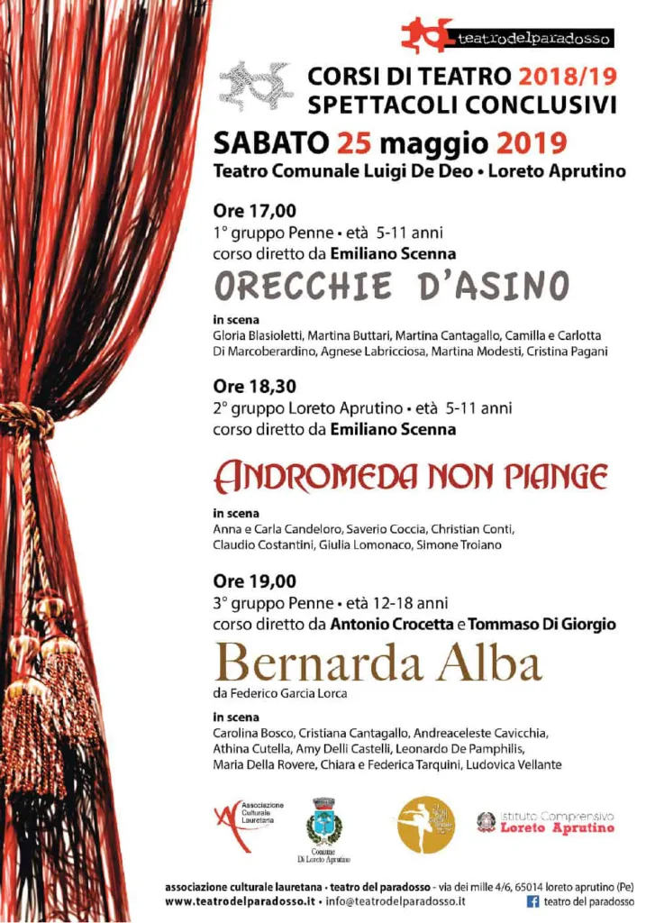 saggio laboratori teatro 2019