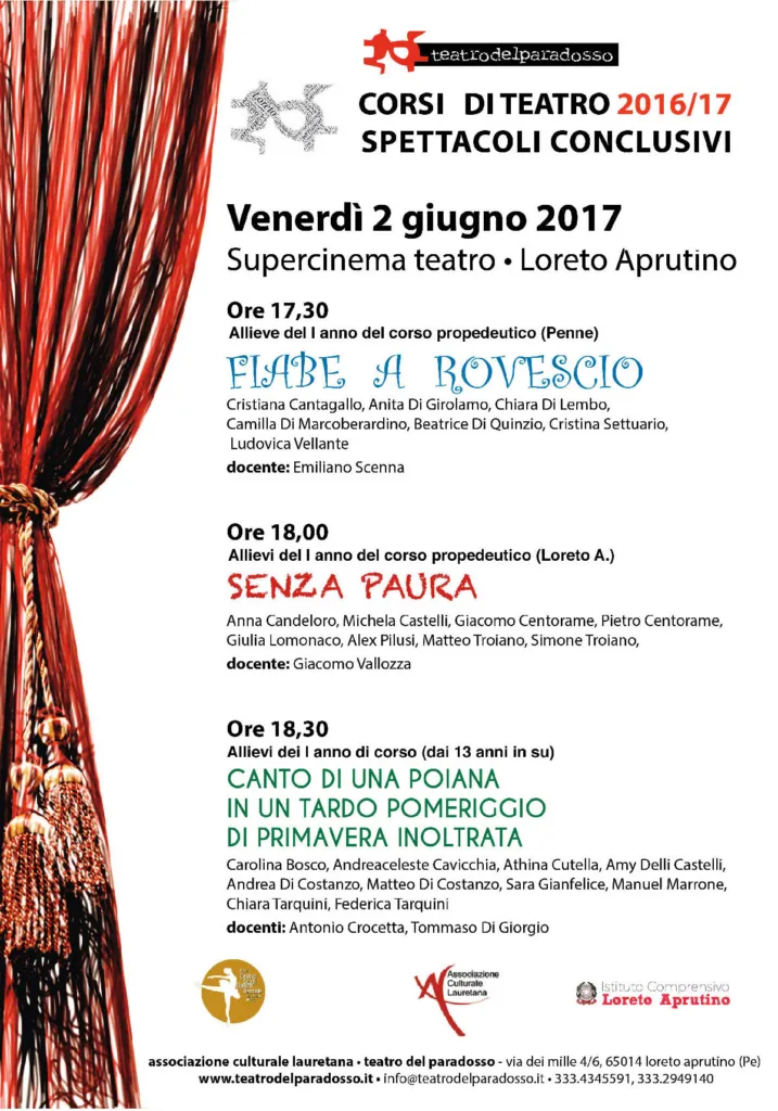 Locandina: Spettacolo conclusivo 2017