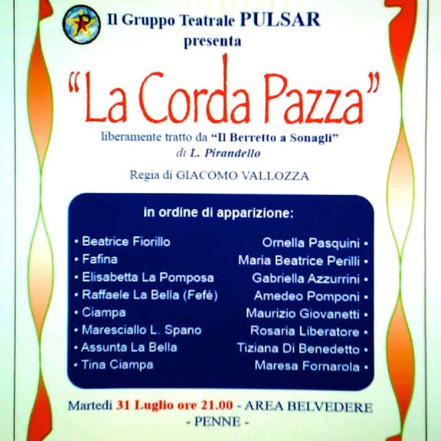 31 Luglio &#8220;La corda pazza&#8221; a  Penne